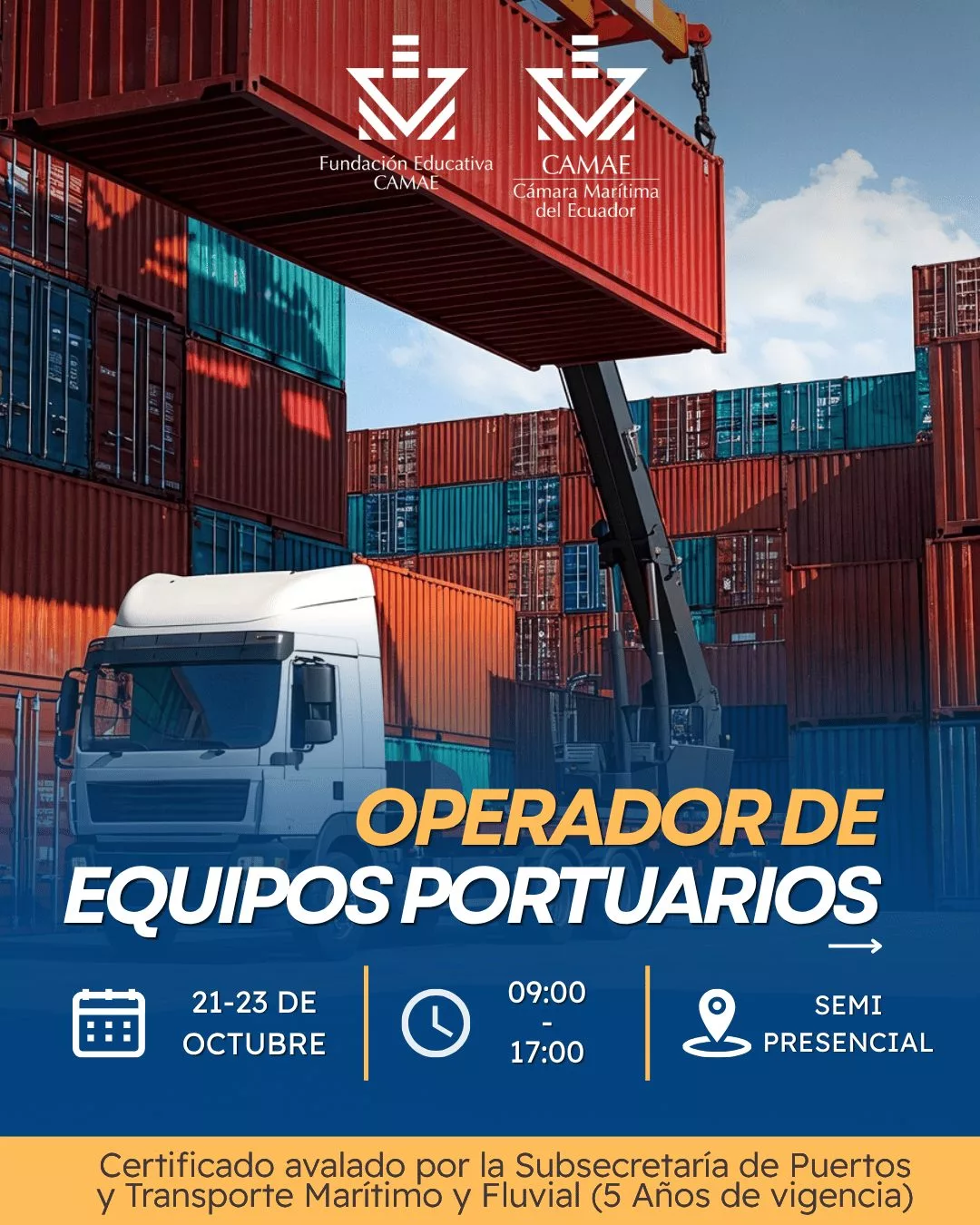 Operador de Equipo Portuario – Semipresencial